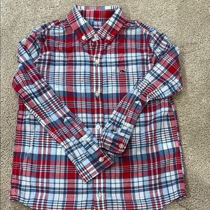 Vineyard Vines Red and Blue Checkered Shirt